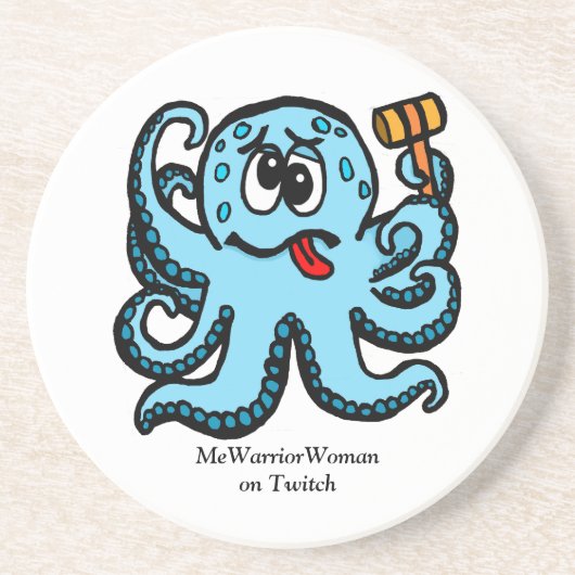 Octopus Bonk, MeWarriorWoman on Twitch コースター (正面)