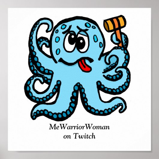 Octopus Bonk, MeWarriorWoman on Twitch ポスター (正面)