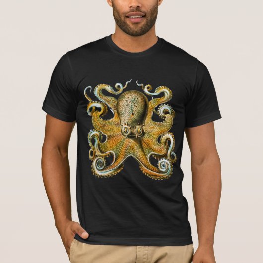 Octopus Calligraphie Japonaise T Shirt Tシャツ (正面)