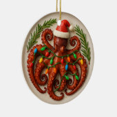 Octopus Christmas Ornament – Funny & Custom セラミックオーナメント (右)