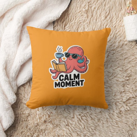 Octopus Coffee - Calm Moment Pillow  クッション (ブランケット)