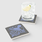Octopus (dark background) ストーンコースター (横)