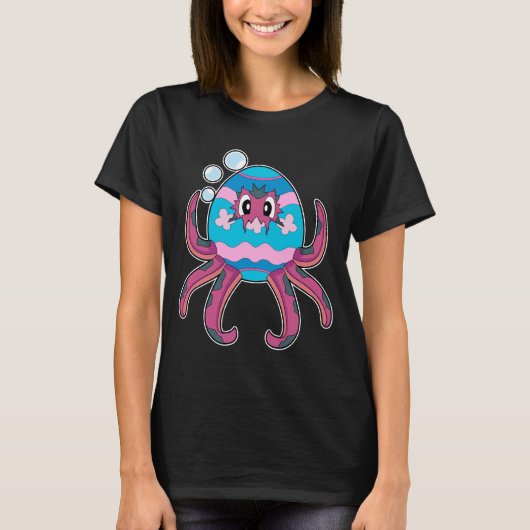 Octopus Easter Easter egg Tシャツ (正面)