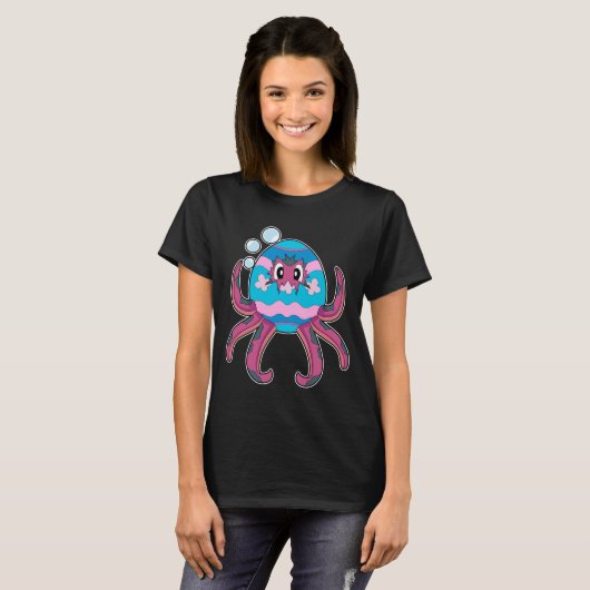 Octopus Easter Easter egg Tシャツ (正面フル)