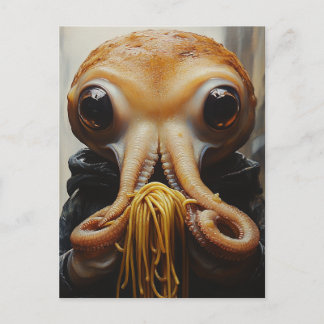 Octopus Eating Spaghetti ポストカード