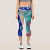 Octopus Finds A Hat High Waisted Capris カプリレギンス (正面)