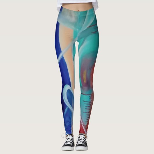 Octopus Finds A Hat Leggings レギンス (正面)