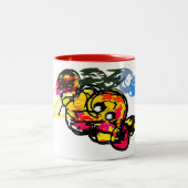 Octopus fun ツートーンマグカップ (中央)