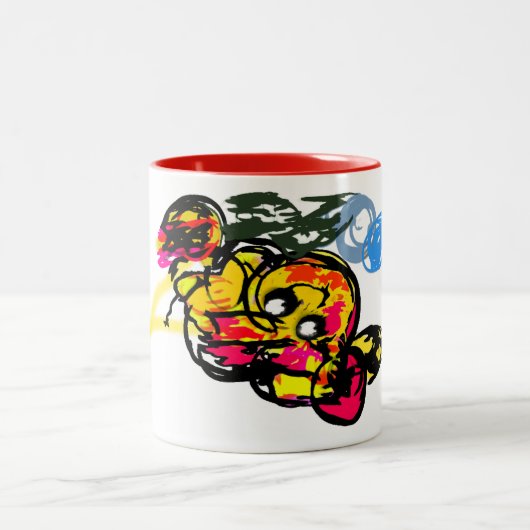 Octopus fun ツートーンマグカップ (中央)