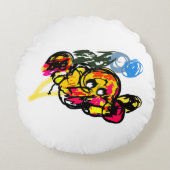 Octopus fun ラウンドクッション (正面)