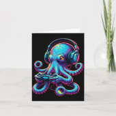 Octopus Gaming Animal Video Games Funny Octopus  カード (正面)