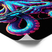 Octopus Gaming Animal Video Games Funny Octopus  ポスター (角)