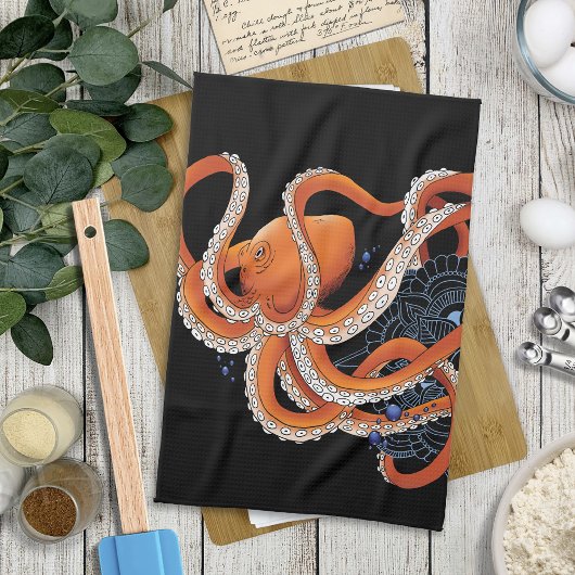 Octopus henna キッチンタオル