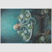 Octopus in浴槽5 Decompage紙 薄葉紙 (正面)