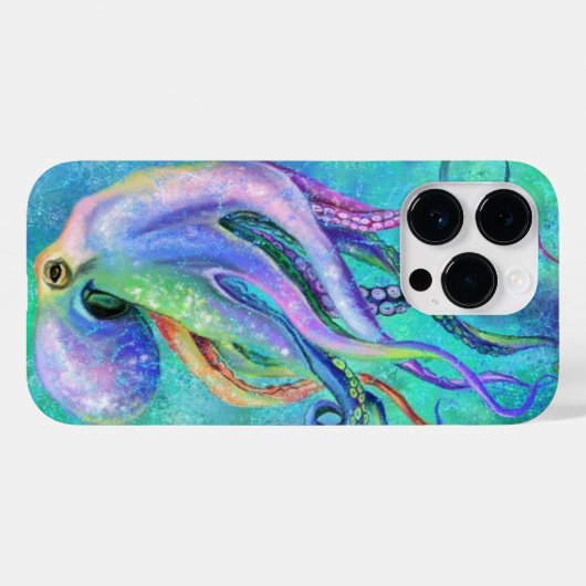 Octopus iPhoneカラフルケース Case-Mate iPhoneケース (裏面 (横))
