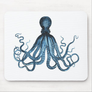 Octopus kraken nautical coastal ocean beach sea マウスパッド