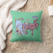 Octopus learning to play a piano クッション (ブランケット)