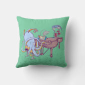 Octopus learning to play a piano クッション (裏面)