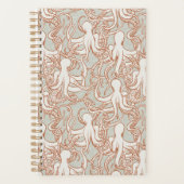 Octopus Line Art | Modern Planner (Orange & Gray) プランナー手帳 (正面)
