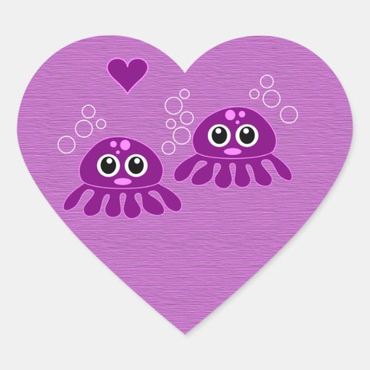 Octopus Loveカスタマイズ可能なシール ハートシール (正面)