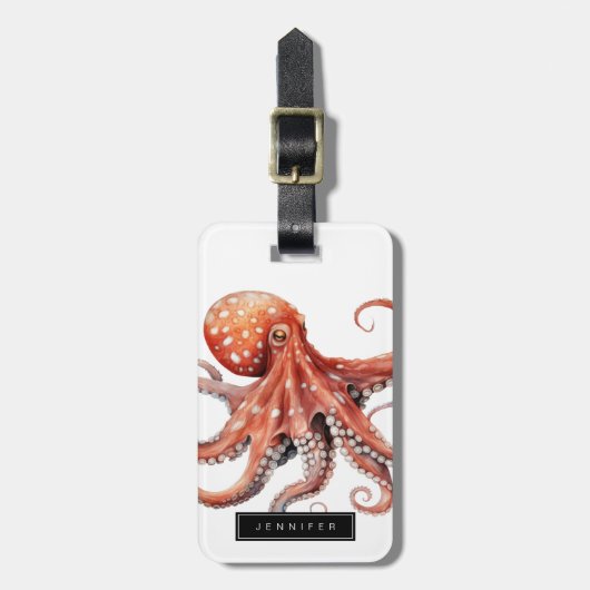 Octopus Luggage Tag ラゲッジタグ (正面縦)