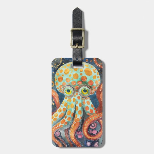 Octopus Luggage Tag ラゲッジタグ (正面縦)