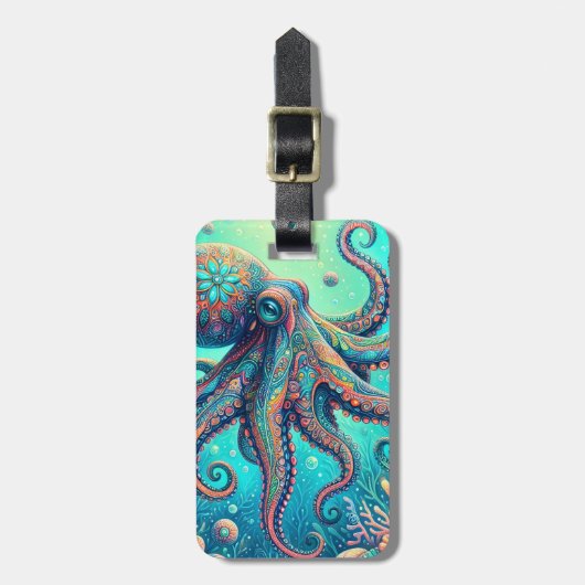 Octopus Luggage Tag ラゲッジタグ (正面縦)