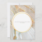 Octopus marble watercolor geometric marine ocean 招待状 (裏面)