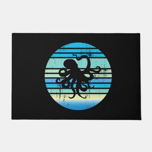 Octopus Marine Biologist ドアマット (正面)