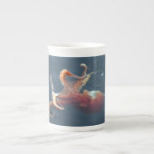 Octopus Mug – Ocean Inspired Cephalopod Art Coffee ボーンチャイナマグカップ (正面)