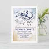 Octopus Nautical - 海の中の誕生日パーティー 招待状 (スタンド正面)