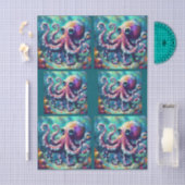 Octopus Nautical Beach Coastal Decoupage 薄葉紙 (クラフト)