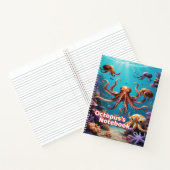 Octopus Notebook for Kids | Wide Ruled Spiral ノートブック (内部)