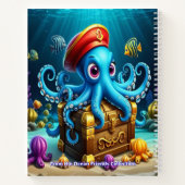 Octopus Notebook for Kids | Wide Ruled Spiral ノートブック (裏面)