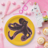 Octopus on balloon ペーパープレート (パーティー)