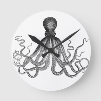 Octopus.png ラウンド壁時計