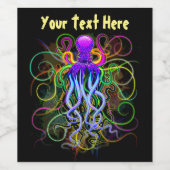 Octopus Psychedelic Luminescence ワインラベル (シングルラベル)