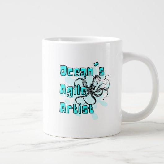 OCTOPUS QUOTE, OCEAN AGILE ARTIST ジャンボコーヒーマグカップ (右)