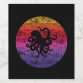 Octopus Retro ワインラベル (シングルラベル)