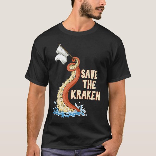 Octopus  Save The Kraken Tシャツ (正面)
