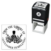 Octopus Silhouette Sea Round Library #3書籍名 セルフインキングスタンプ (インサイチュ)