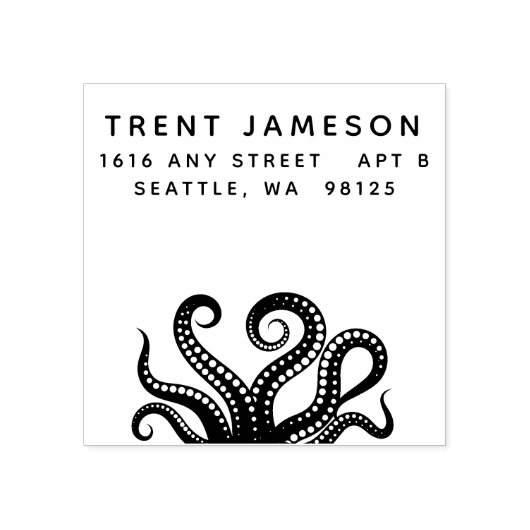 Octopus Tentacles Address   ラバースタンプ (インプリント)