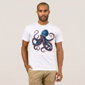 Octopus Tshirt - Custom Graphic Tee Mens Womens Tシャツ (正面フル)