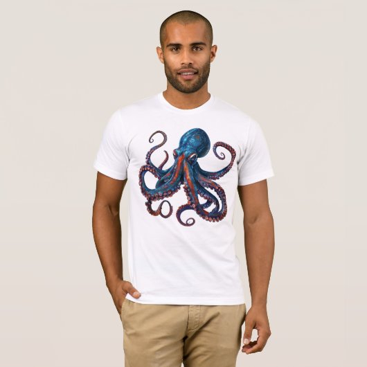 Octopus Tshirt - Custom Graphic Tee Mens Womens Tシャツ (正面フル)