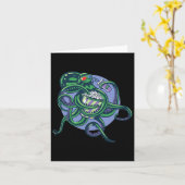 Octopus Watching A Movie – 詳細画像デザイン カード (黄色い花)