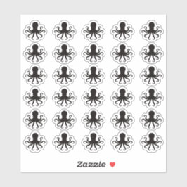 Octopus Wedding Place Card Food Meal Menu Choice シール