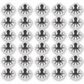 Octopus Wedding Place Card Food Meal Menu Choice シール (正面)