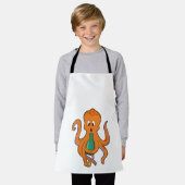 Octopus withボトル.PNG エプロン (着用した状態)