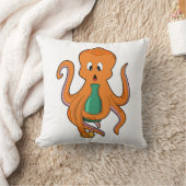 Octopus withボトル.PNG クッション (ブランケット)