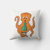 Octopus withボトル.PNG クッション (裏面)